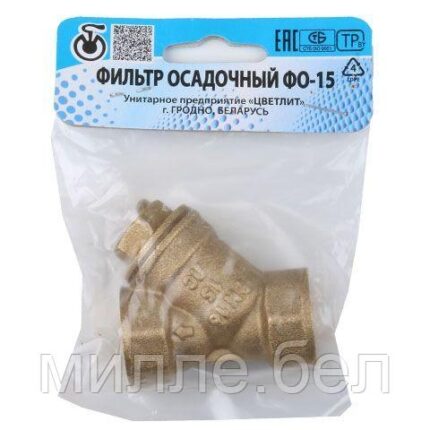 Фильтр косой 1/2" вн.-вн., Цветлит (инд. упак.) (ZW40001)