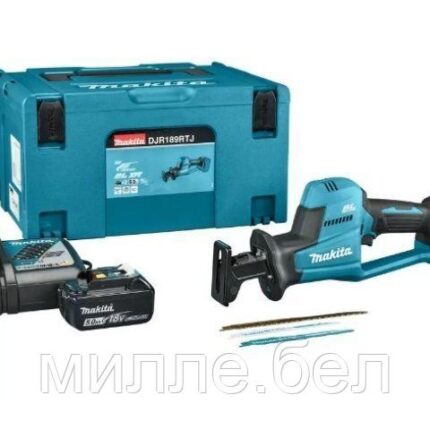 Аккум. сабельная пила MAKITA LXT DJR189RTJ в кейсе (18.0 В, 2 акк., 5.0 А/ч, Li-Ion, дерево до 255 мм, металл