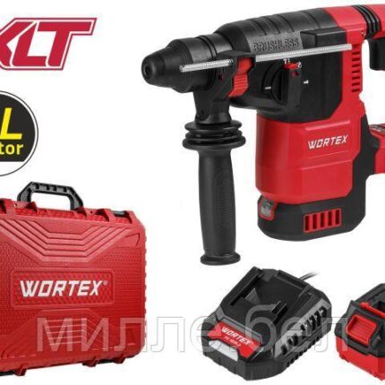 Аккум. перфоратор WORTEX CRH 1822 в чем.  XLT SET БЕСЩЕТ., 18 В, 2.6 Дж, 26 мм, 1х4 А*ч (ОТГРУЗКА ТОЛЬКО ПО