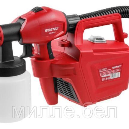 Краскораспылитель электрический WORTEX PS 1165-1 в кор. 650 Вт, 1000 мл/мин, 0.8 л бак (2.6 мм сопло, 80 DIN,