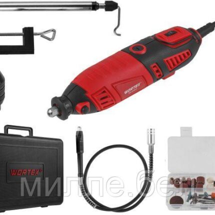 Гравер электрический WORTEX MG 3219 E в чем. +аксессуары 185 вт, 8000-35000 об/мин, цанга 2.4/3.2 мм (в чем.+