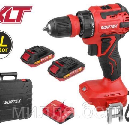Аккум. дрель-шуруповерт WORTEX BD 2025 LiSET в чем. ALL1 XLT БЕСЩЕТ, 18 В, 55 Н*м, 2х2 А*ч, БЗП 10 м (ОТГРУЗКА