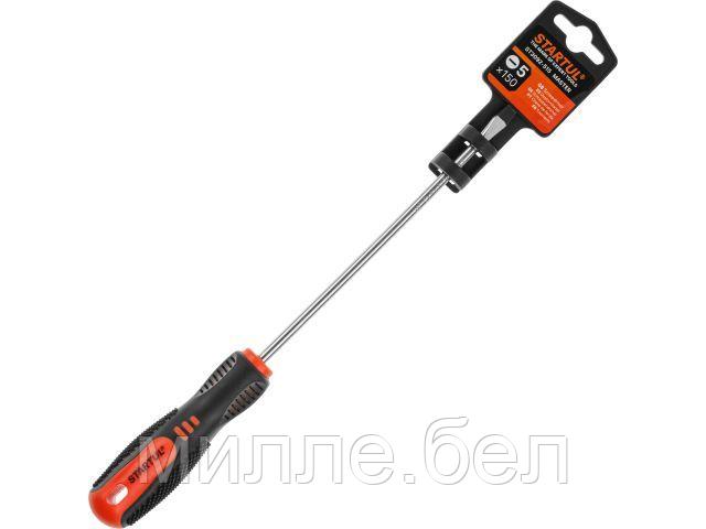 Отвертка "-" 5,0х150мм SL STARTUL MASTER (ST3092-515) (шлицевая Slotted, двухкомп. рукоятка Anti-Slip)
