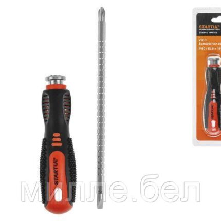 Отвертка 2-в-1 PH2/SL6 150мм STARTUL MASTER (ST3094-2) (двухкомп. рукоятка Anti-Slip)