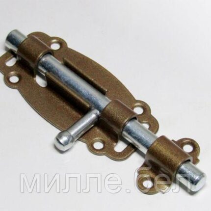 Задвижка дверная 100 мм круглая, бр.металлик/цинк STARFIX