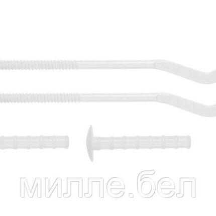 Кронштейн штыревой плоский с дюбелем для радиаторов 7,5х250мм, 2 шт., AV Engineering