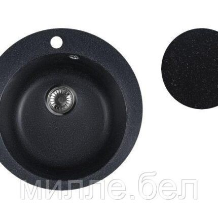 Мойка кухонная из искусственного камня POINT оникс 495х495 мм, AV Engineering