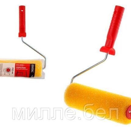 Валик поролоновый "Структурный" крупнопористый 250мм с ручкой 8мм STARTUL PROFI (покраска стен и фасадов,