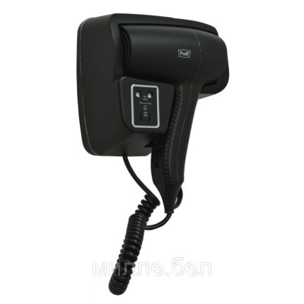 Фен настенный для волос Puff-1201ВlB с доп. розеткой