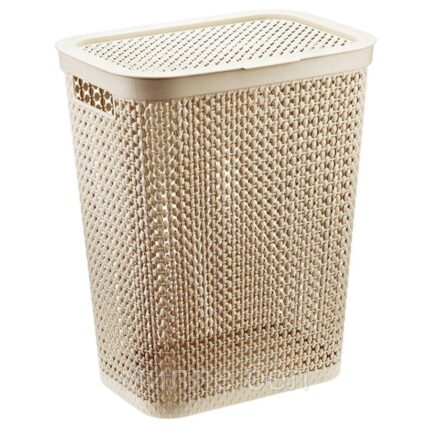 Корзина для белья ПИРУЛА 35л (латте) IDEA