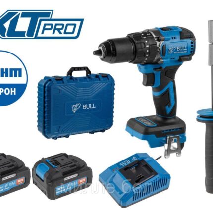 Аккум. дрель-шуруповерт BULL SR 1806 R-series в чем. XLTpro БЕСЩЕТ., Удар., 18 В, 80 Н*м, 2х4 А*ч (ОТГРУЗКА