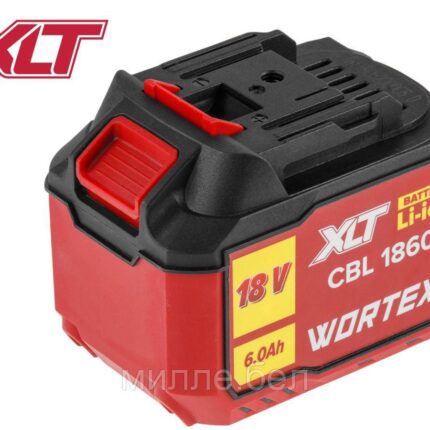 Аккумулятор WORTEX CBL 1860-1 18.0 В, 6.0 А/ч, Li-Ion XLT (18.0 В, 6.0 А*ч, индикатор заряда, обрезиненный