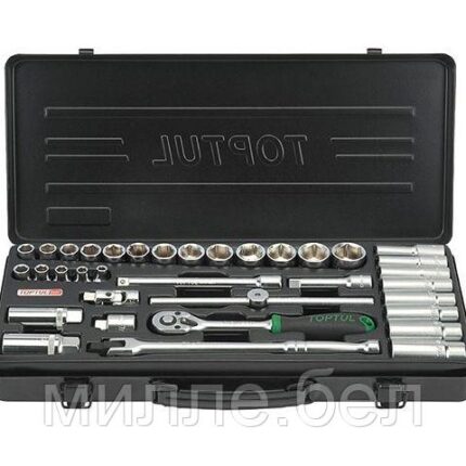 Набор головок 3/8" 6-24мм 35предм. 6гр. метал.кейс TOPTUL