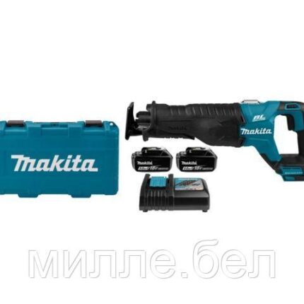 Аккум. сабельная пила MAKITA LXT DJR 187 RT в кейсе (18.0 В, 1 акк., 5.0 А/ч, Li-Ion, дерево до 255 мм, металл