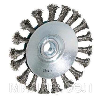 Щетка д/шлиф.маш. проволочная дисковая 115 мм MAKITA (для УШМ, d115 мм, толщ. проволоки 0.5 мм, толстые пучки,