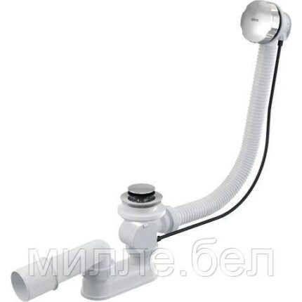 Сифон для ванны автомат комплект металл (длина 60 см), Alcaplast