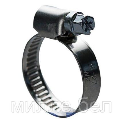 Хомут червячный 20-32 мм, нерж.сталь (W2), DIN 3017 (5 шт в зип-локе) STARFIX