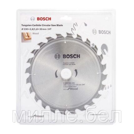 Диск пильный 230х30 мм 24 зуб. по дереву ECO FOR WOOD BOSCH (твердоспл. зуб)
