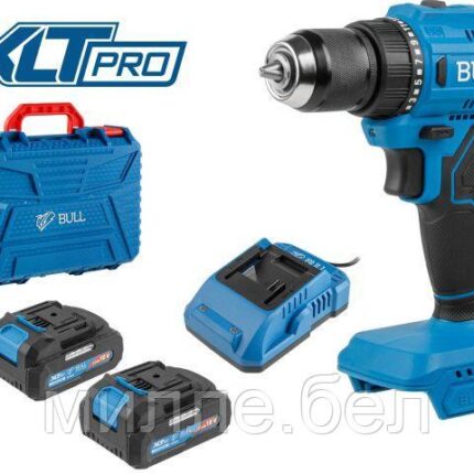 Аккум. дрель-шуруповерт BULL SR 1803 в чем. XLTpro БЕСЩЕТ., 2x2 А*ч, 18 В, 45 Н*м, БЗП 10 мм (ОТГРУЗКА ТОЛЬКО