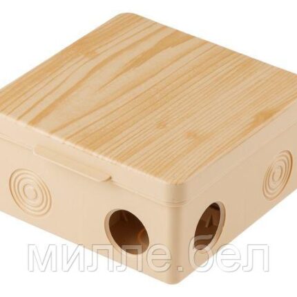 Коробка распаечная ОП 100х100х50мм, сосна, 8 мембр. вх. IP54 ЮПИТЕР