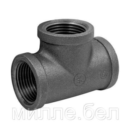 Тройник 3/4" чугун черн., AV Engineering