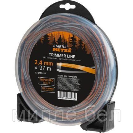 Леска ф 2.4 мм х 97 м витой квадрат сеч. TRIPLE PRO STARTUL METSA (трехкомпонентная)
