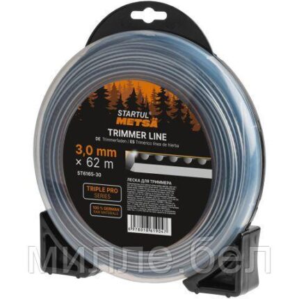 Леска ф 3.0 мм х 47 м зубчатый квадрат сеч. TRIPLE PRO STARTUL METSA (трехкомпонентная)