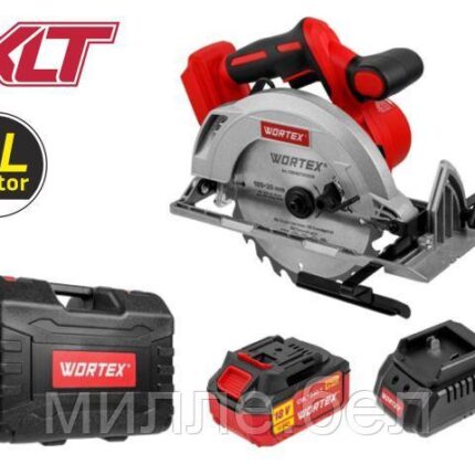 Аккум. циркулярная пила WORTEX CCS 1819-1 в чем. ALL1 XLT SET БЕСЩЕТ., 18 В, 185 мм, до 63 мм (ЗУ 2А)