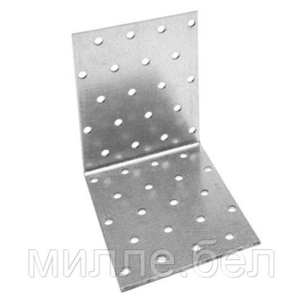 Уголок крепежный равносторонний 80х100х100 мм KUR белый цинк STARFIX