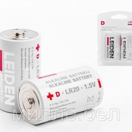Батарейка D LR20 1,5V alkaline 2шт. LEIDEN ELECTRIC