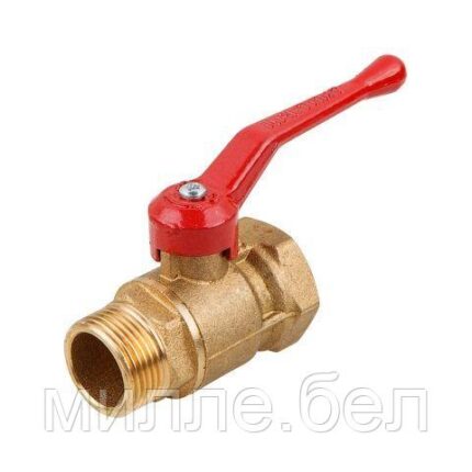 Кран шаровый 1 1/2" нар.-вн. ручка PN1,6 МПа, 11Б27п5, Цветлит (ЦРБ0087)