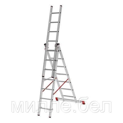 Лестница алюм. 3-х секц.432/1186/458см 3х17 ступ., 36,5кг  NV3231 Новая Высота (макс. нагрузка 150кг)