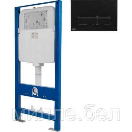 Инсталляционный сет 3 в 1 с кнопкой 313, AV Engineering (Кнопка - черная прямоугольная)