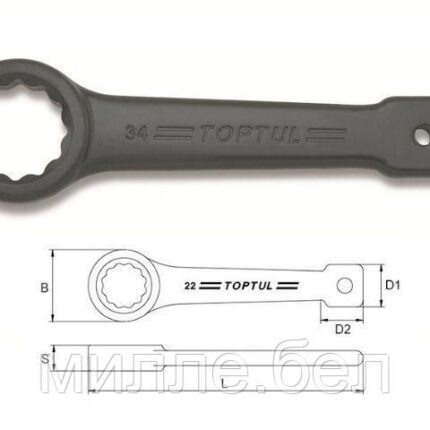 Ключ ударно-силовой накидной упорный 41мм TOPTUL