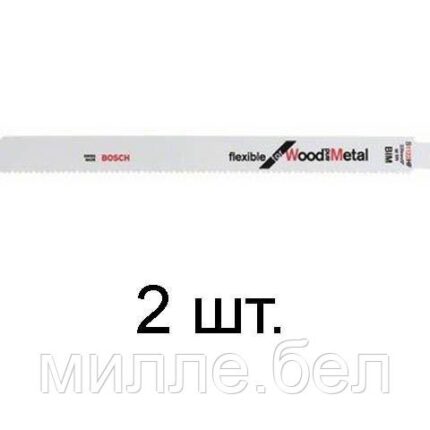 Пилка сабельная по дереву с гвоздями S1122HF (2 шт.) BOSCH (пропил прямой, тонкий, для подгоночных пропилов)
