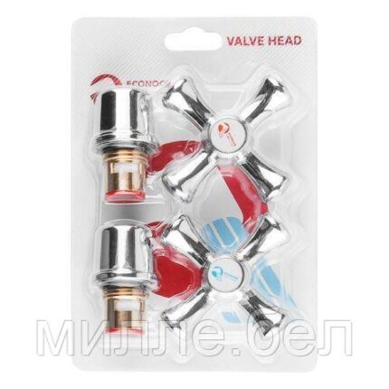 Вентильная головка (кран-букса + маховик) в блистере, ECONOCE (Размер 1/2", 180 грудусов поворот)