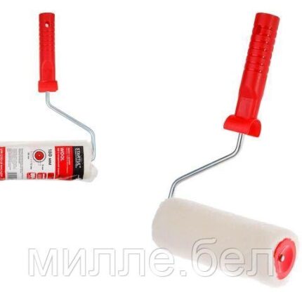 Валик с натуральной шерстью 48-180мм с ручкой 8мм STARTUL PROFI (ворс 12 мм, покраска стен и фасадов, лаки,