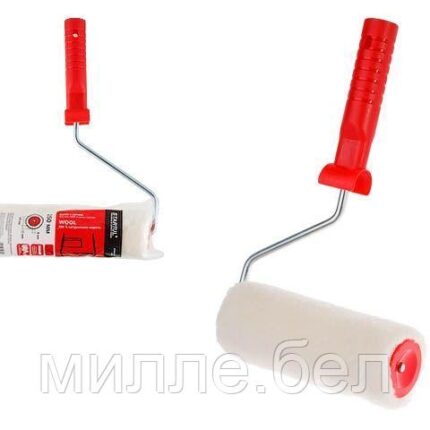 Валик с натуральной шерстью 48-250мм с ручкой 8мм STARTUL PROFI (ворс 12 мм, покраска стен и фасадов, лаки,