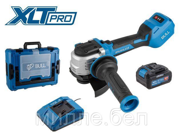Аккум. углошлифмашина BULL CSG 1812-1 SR Xcase XLTpro 1x4 Ач БЕСЩЕТ, 125 мм, рег. об., 10 000 об/мин