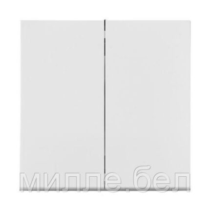 Выключатель 2 клав. (cкрытый, узел, 10А) белый, Carre, BYLECTRICA