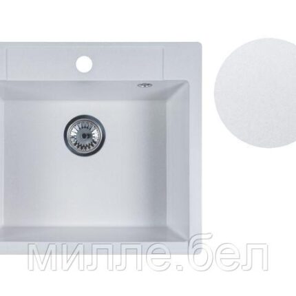 Мойка кухонная из искусственного камня UNIT белый 550х500 мм, AV Engineering