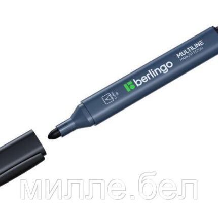Маркер промышл. перманентный черный BERLINGO MULTILINE PE320 (Толщина линии 3 мм. Пулевидный. Цвет: черный)
