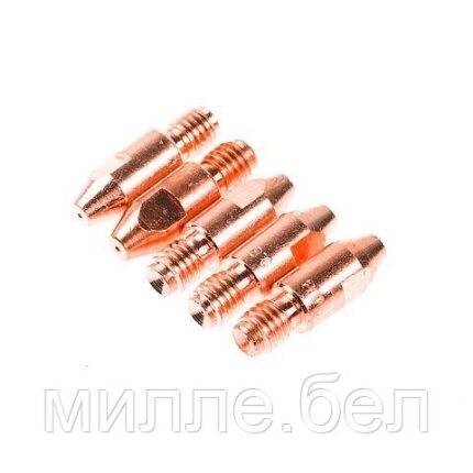 Наконечник контактный Ф 0.8 мм M8х30 мм E-Cu (набор 5 шт) SOLARIS (сварочный наконечник, контактная трубка)