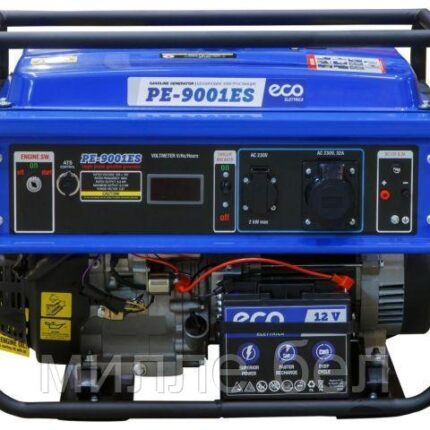 Электростанция (генератор бензиновый) ECO PE-9001ES (электростарт, 6,5 кВт, 220 В, автозапуск*, бак 25.0 л,