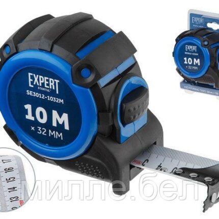 Рулетка 10м/32мм EXPERT STARTUL (SE3012-1032M) (Автостоп, двухсторонняя шкала нанесения, нейлоновое покрытие,