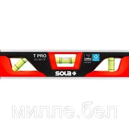 Уровень 230мм 3 глазка пластм. магнит. T PRO (SOLA)