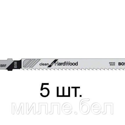 Пилка лобз. по дереву/ламинату T101BRF (5 шт.) BOSCH (пропил прямой, тонкий, для точного реза, в т.ч. в