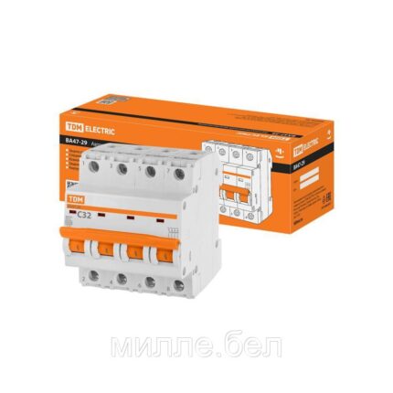 Автоматич. выключатель ВА47-29 4Р 32А 4,5кА х-ка С TDM