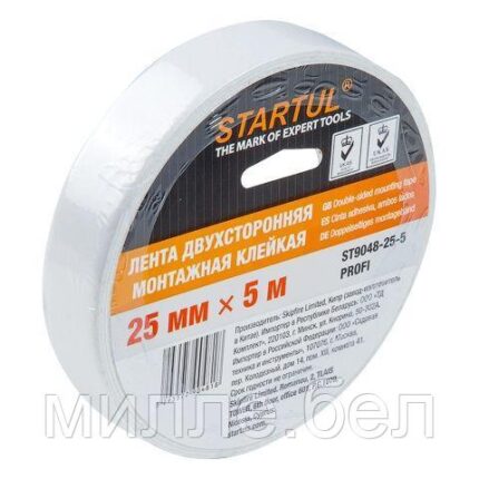 Лента двухсторонняя монтажная клейк. 25ммх5м STARTUL PROFI (ST9048-25-5) (Скотч двусторонний)