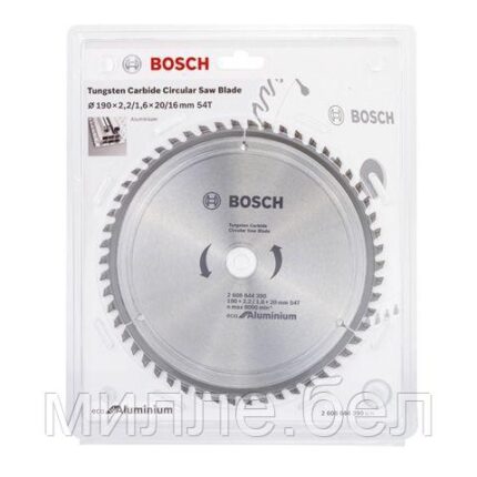Диск пильный 190х20 мм 54 зуб. универсальный ECO ALUMINIUM BOSCH (твердоспл. зуб)